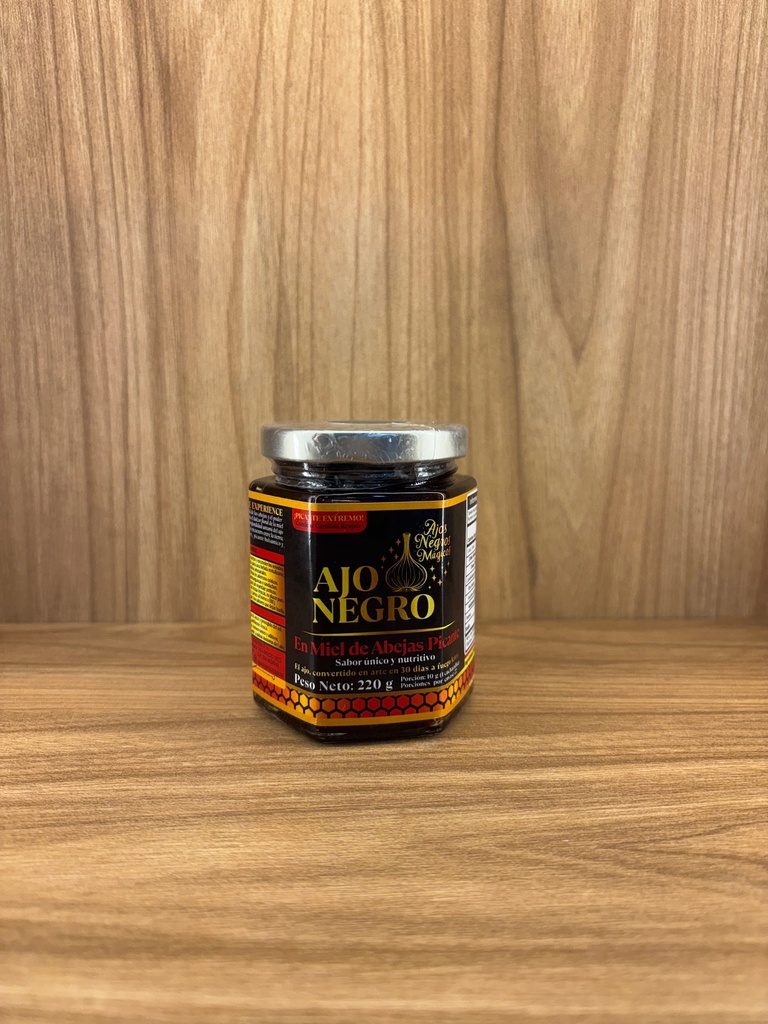 Ajo Negro en Miel de Abeja Picante x 220 Gr