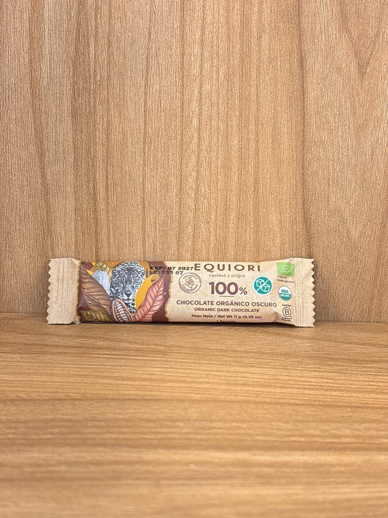 [EQUIORI-091] Barra de Chocolate 100% x 11g