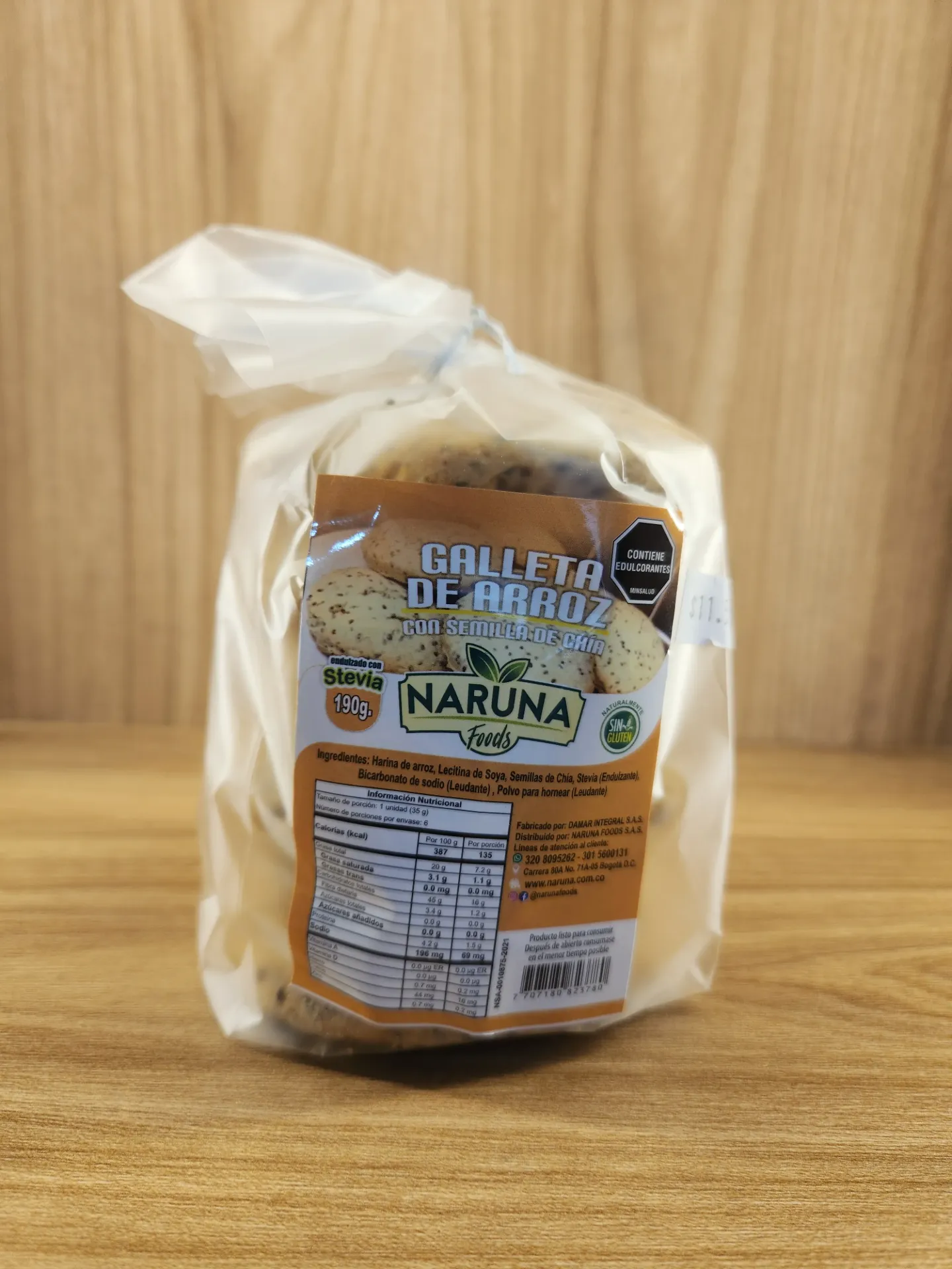 [NARUNA-04] Galletas de Arroz con Semillas de Chía Naruna x 6 und