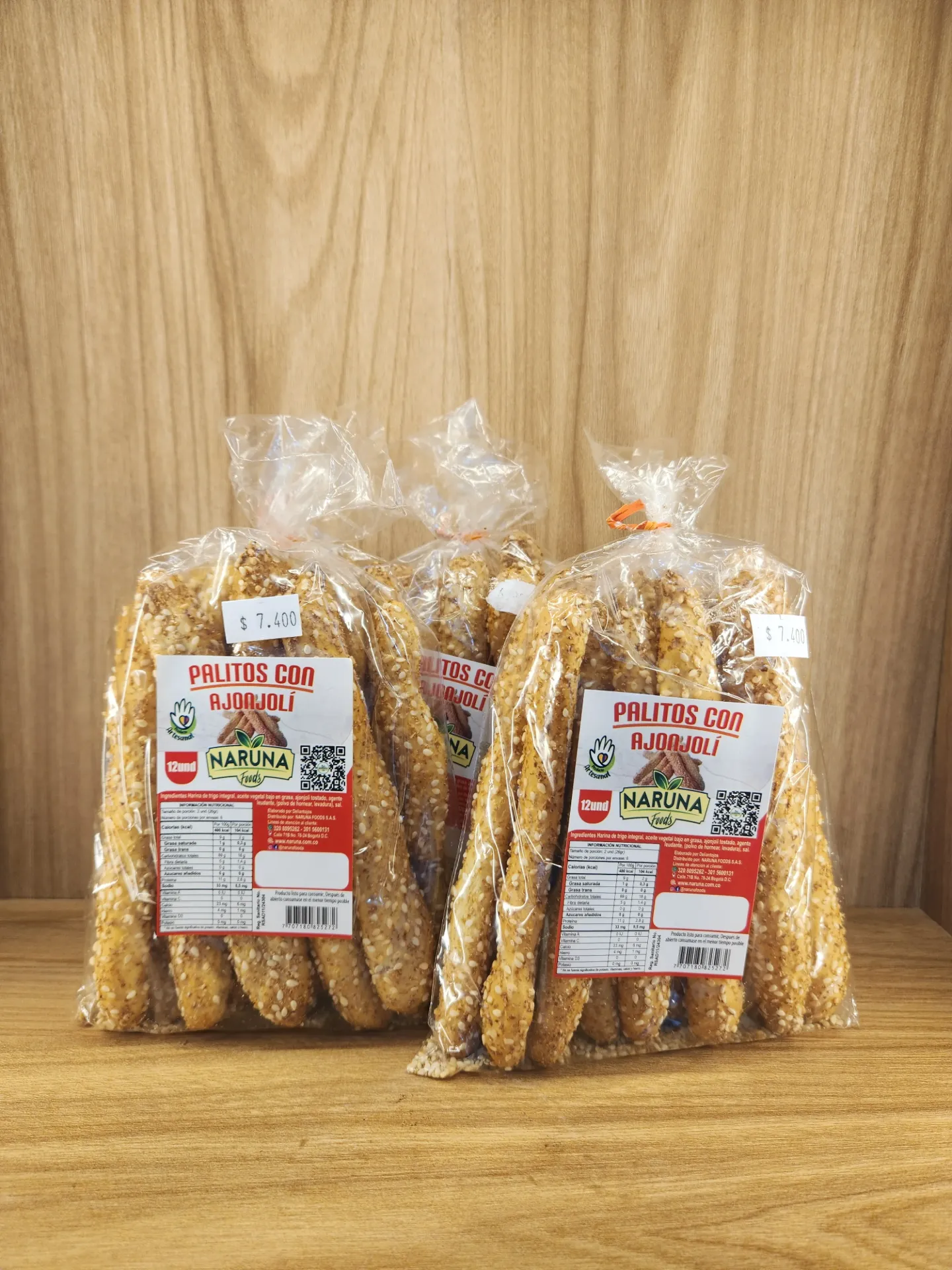 [NARUNA-13] Palitos de Ajonjolí Naruna x 12 und