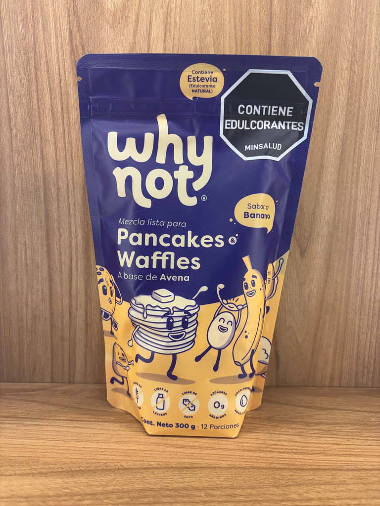 [WHYNOT-14] Mezcla pancakes & waffles BANANO x 300g