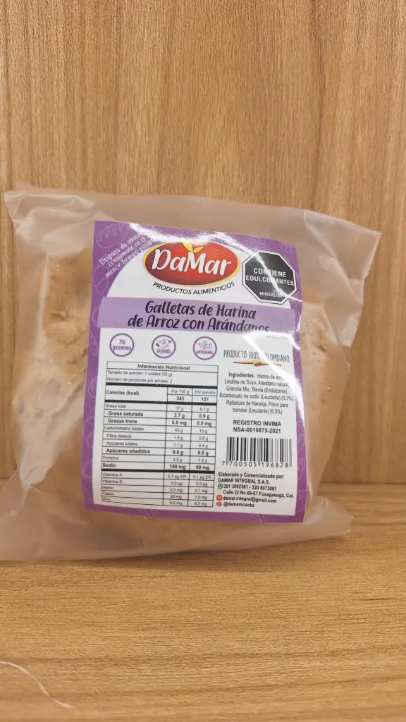 [DAMAR-3] Galleta con Arandanos x 2und