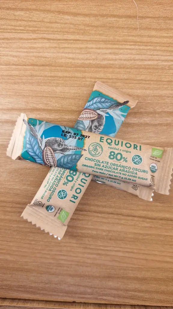 [EQUIORI-8] Barra de Chocolate Sin Azucar 80% x 11g