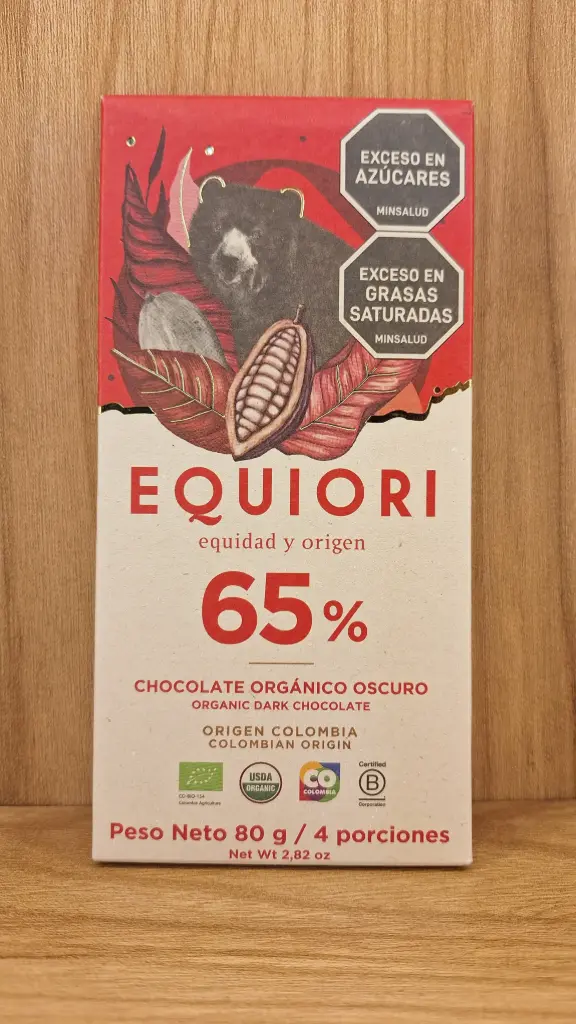 [EQUIORI-4] Barra de Chocolate 65% x 80g