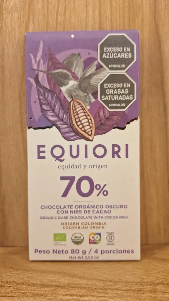 [EQUIORI-5] Barra de Chocolate 70% x 80g