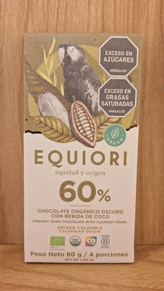 [EQUIORI-2] Barra de Chocolate 60% x 80g
