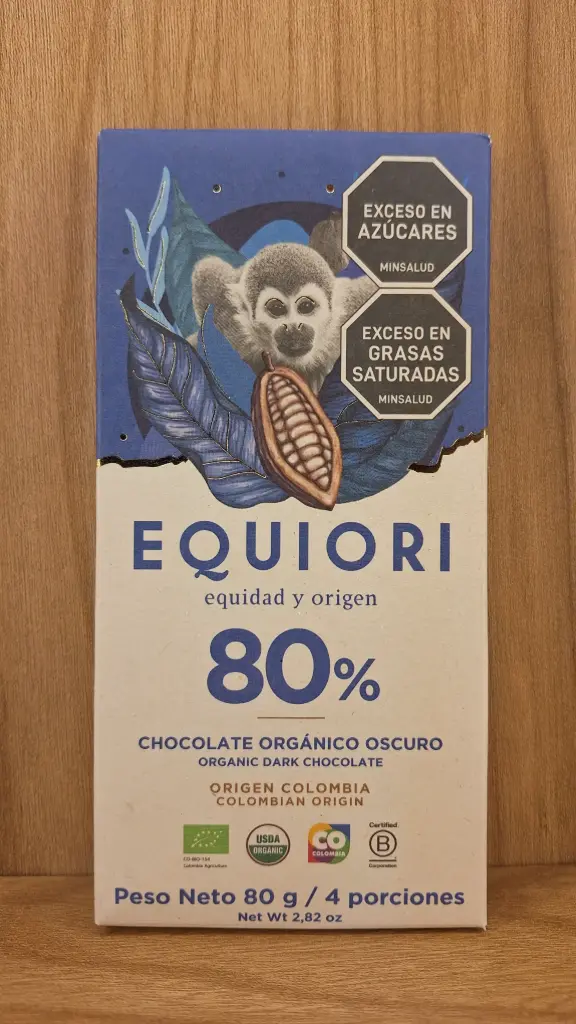 [EQUIORI-9] Barra de Chocolate 80% x 80g