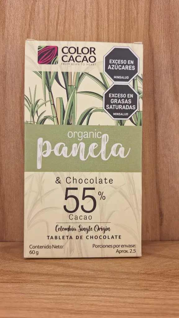 [COLORCACAO-7] Barra de Chocolate Organic Panela 55% x 60g