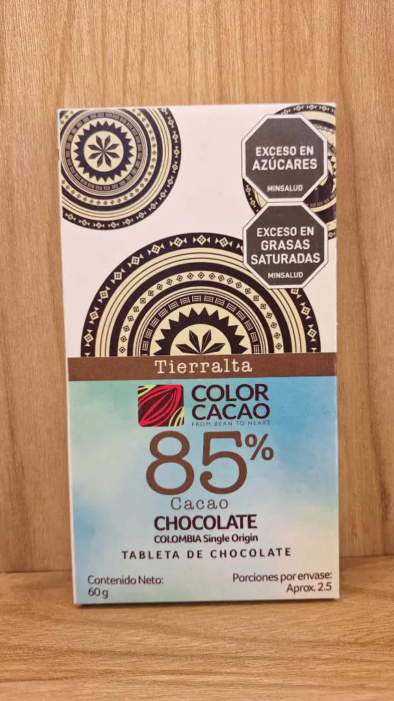 [COLORCACAO-9] Barra de Chocolate Tierralta 85% x 60g