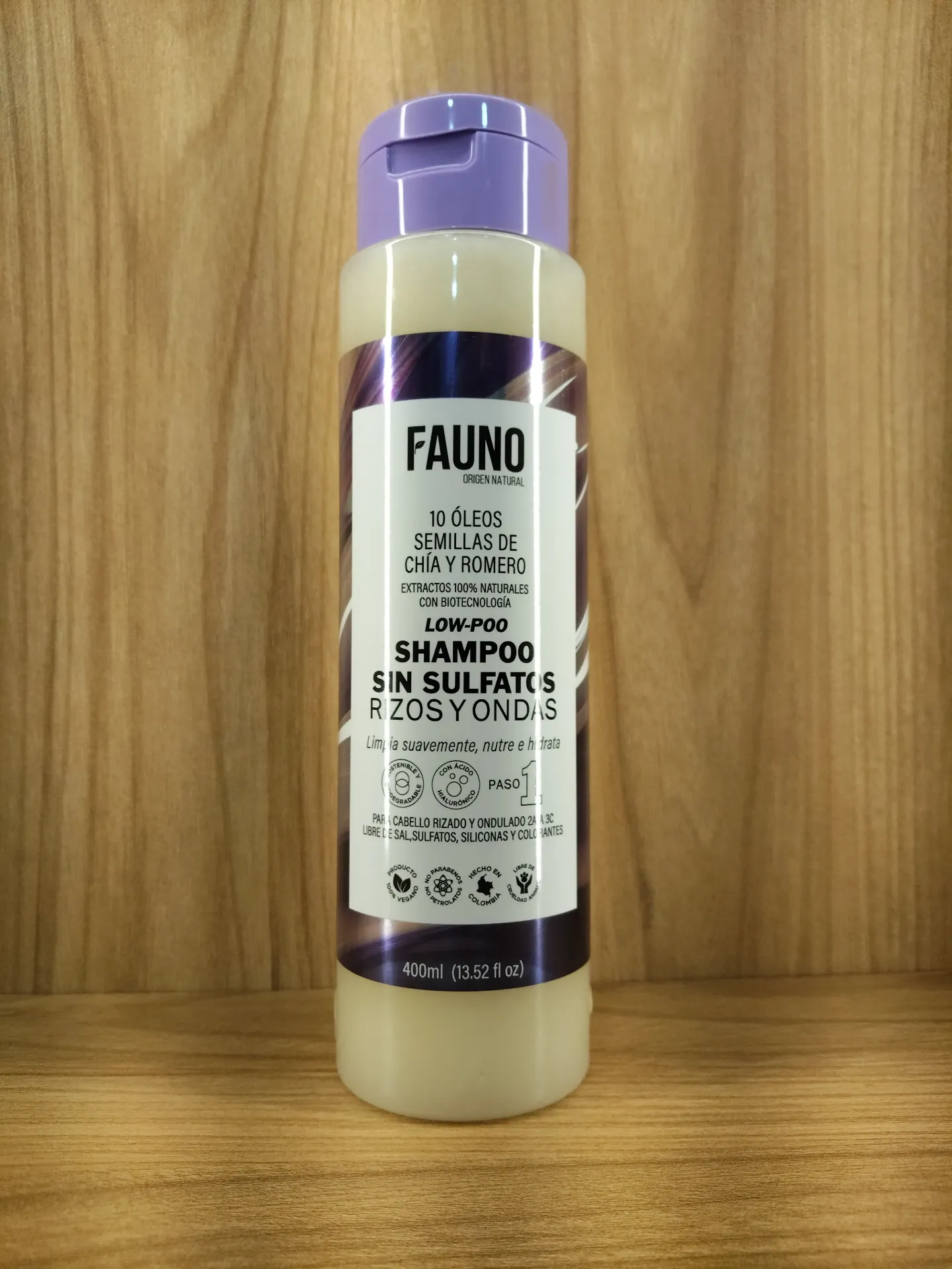 [FAUNO-19] Shampoo Sin Sulfatos Rizos y Ondas x 400ml