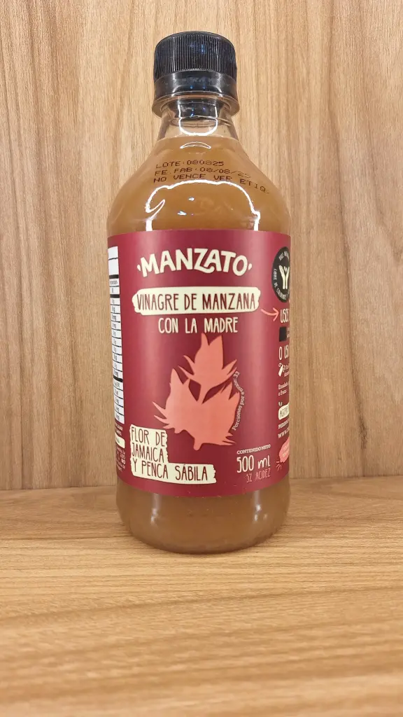 [MANZATO-4] Vinagre de Manzana Flor de Jamaica x 500ml
