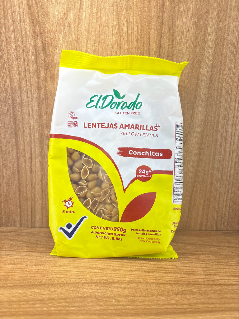 [ELDORADO-9] Pasta de Lentejas Amarillas Ref. Conchitas x 250 gr