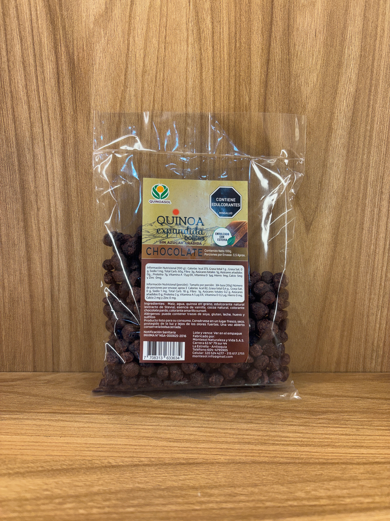 [MONTESOL-6] Quinua Expandida Chocolate x 100g