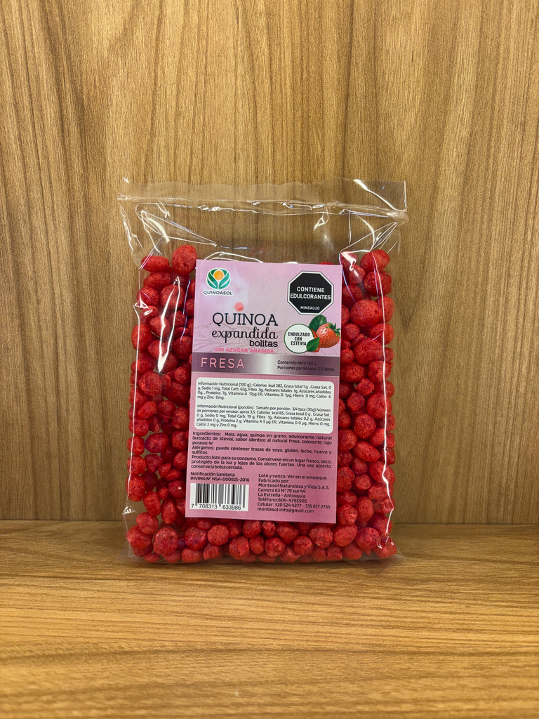[MONTESOL-8] Quinua Expandida Fresa x 100g