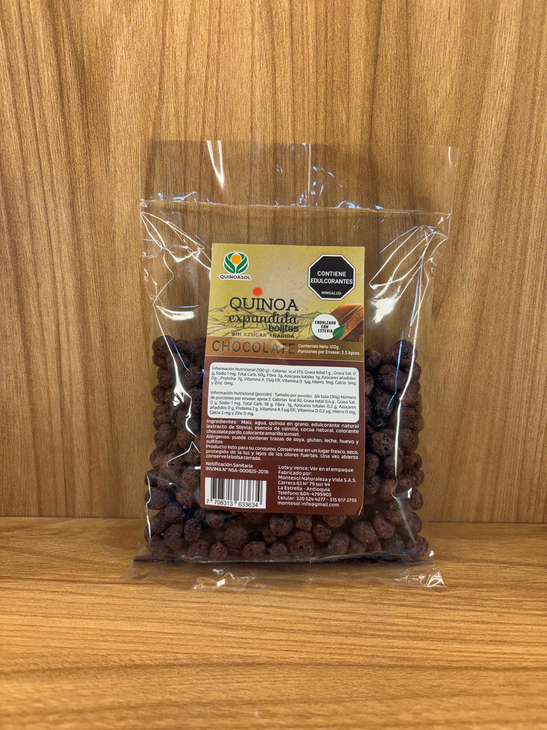 [MONTESOL-10] Quinua Expandida Loops Chocolate x 100g