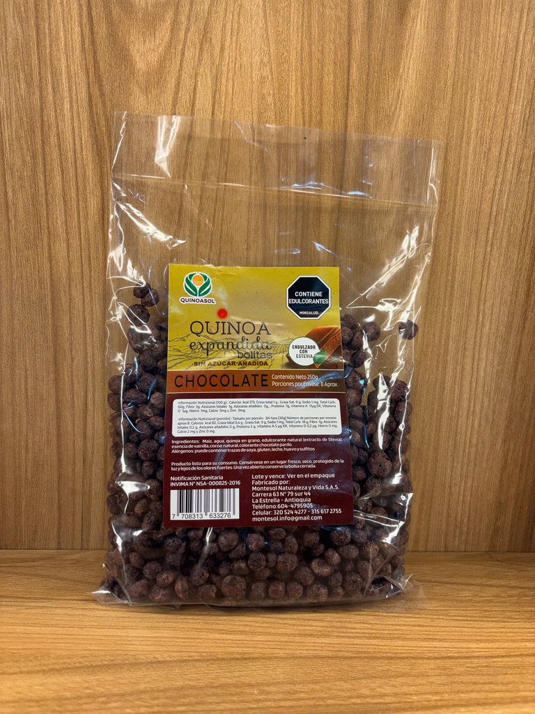 [MONTESOL-11] Quinua Expandida Loops Chocolate x 250g