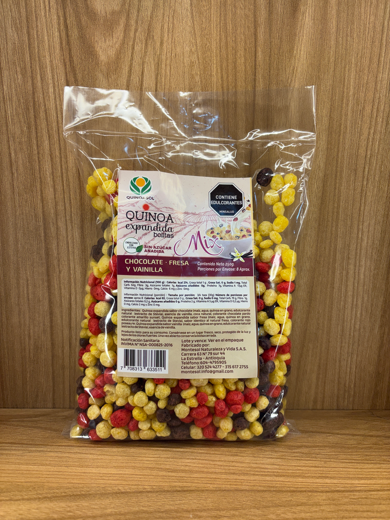[MONTESOL-13] Quinua Expandida Mix x 250g
