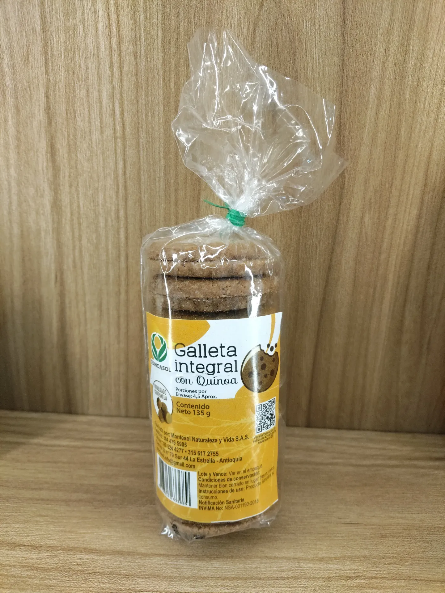 [MONTESOL-2] Galleta Integral con Quinua x 135g