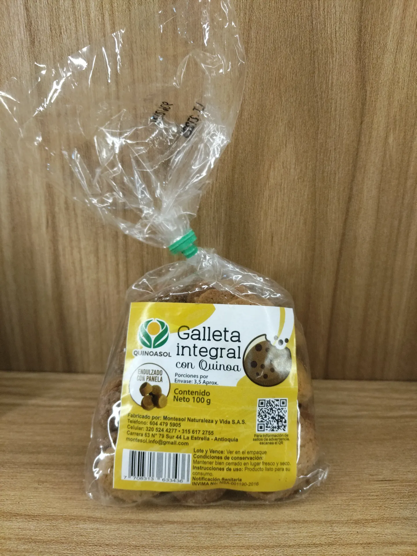 [MONTESOL-1] Galleta Integral con Quinua Loncherita x 100g