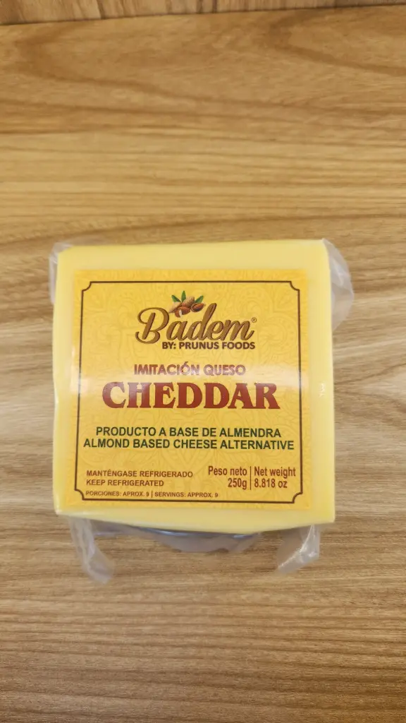 [BADEM-6] Queso Cheddar de Almendra Tajado x 250 Gr