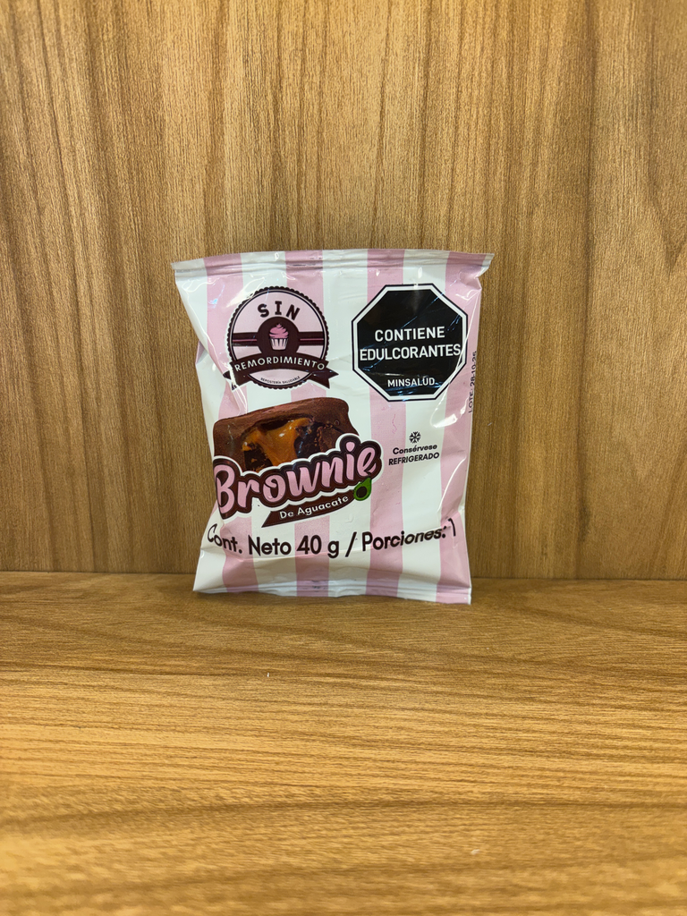 [SINREMORDIMIENTO-2] Brownie de Aguacate x 40 Gr