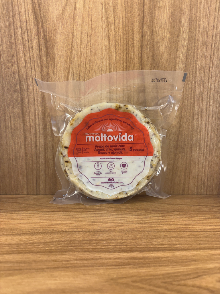 [MOLTOVIDA-5] Arepa de Maiz Multicereal x 5 Unid
