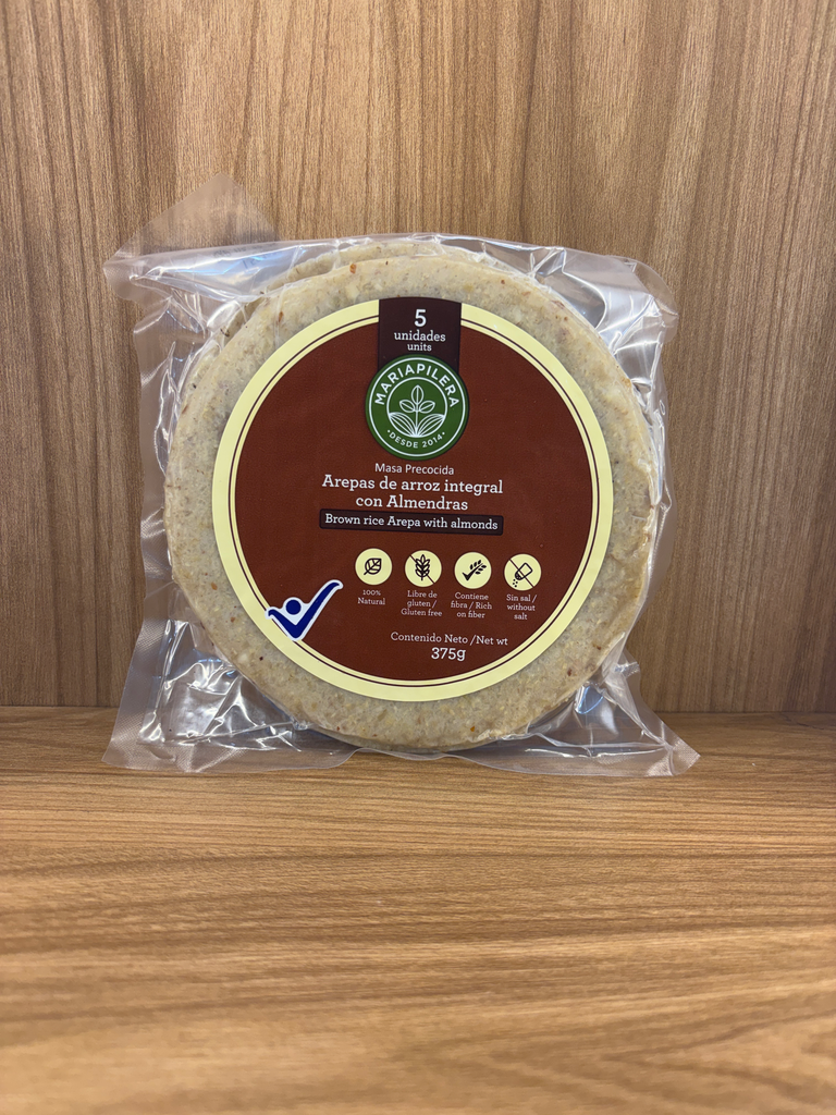 [MARIAPILERA-2] Arepa de Arroz Integral Almendra x 5 Unid
