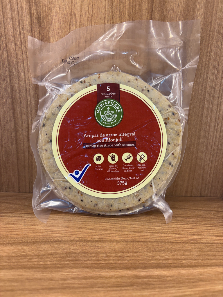 [MARIAPILERA-1] Arepa de Arroz Integral Ajonjolí x 5 Unid