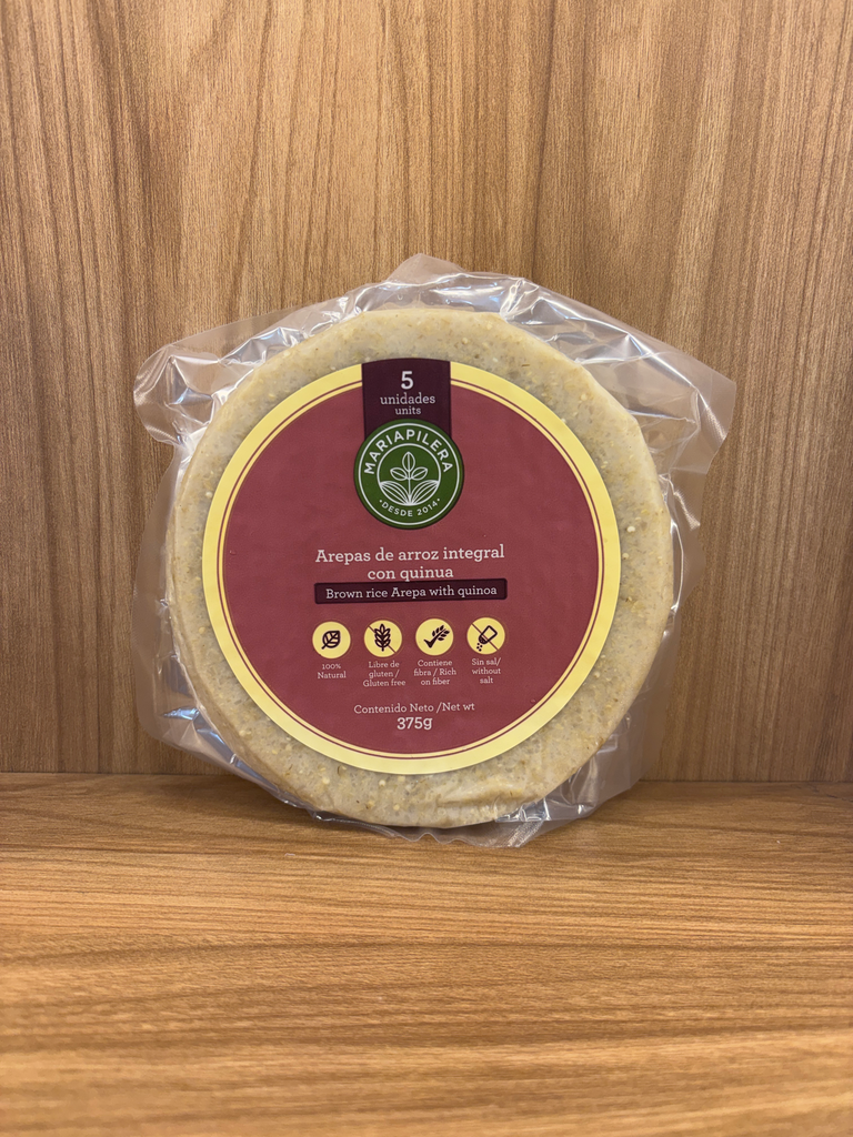 [MARIAPILERA-6] Arepa de Arroz Integral Quinua x 5 Unid