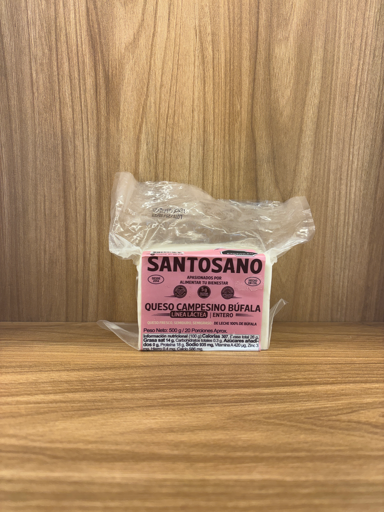 Queso Campesino Búfala Entero SantoSano x 500 Gr