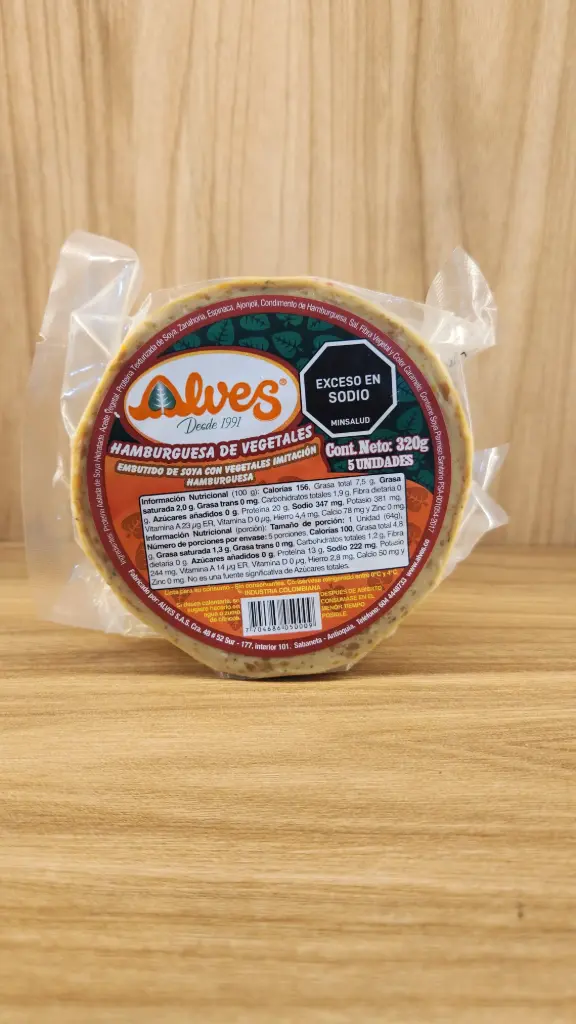 [ALVES-2] Hamburguesa de Vegetales x 5 Unid