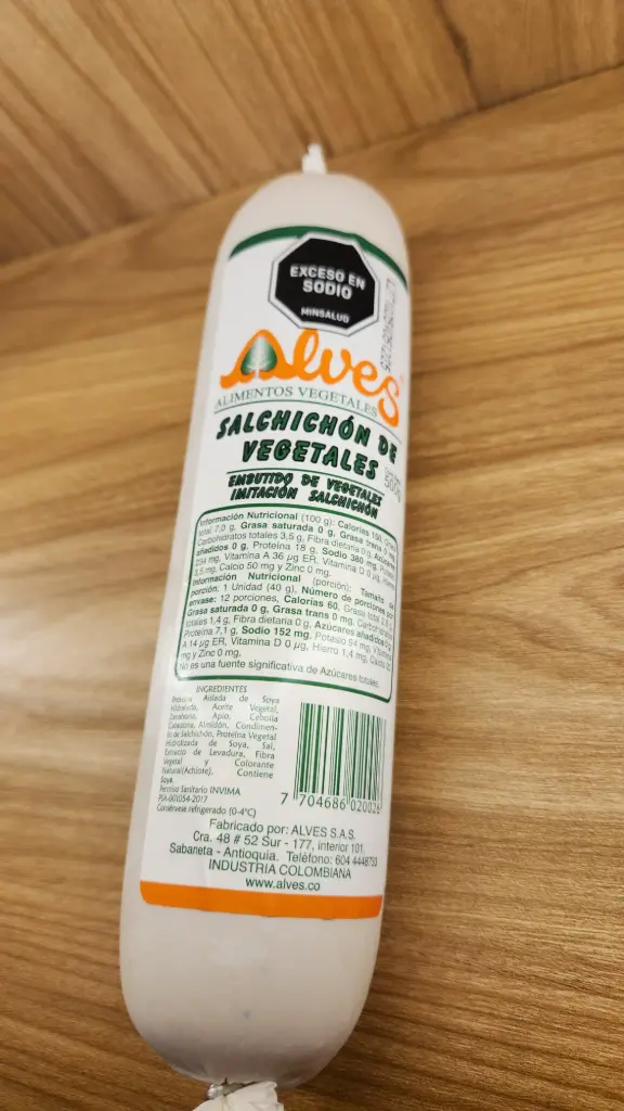 Salchichon Vegetal x 500 Gr