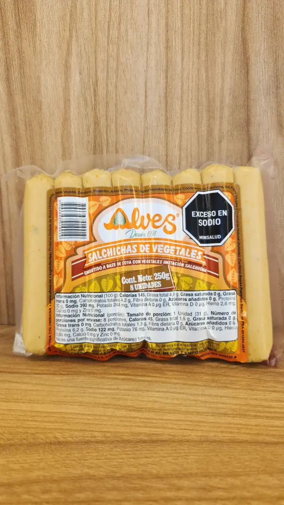 Salchicha de Vegetales x 250 Gr