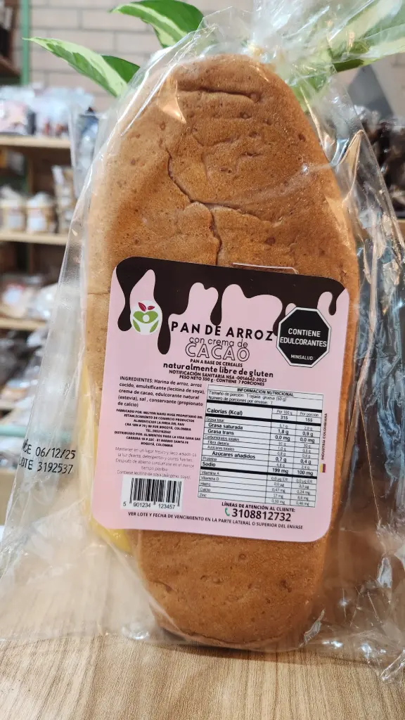 Pan de Arroz con Crema de Cacao x 350 Gr