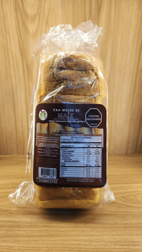 [ALIMVIDA-7] Pan Molde de Maiz x 400 Gr