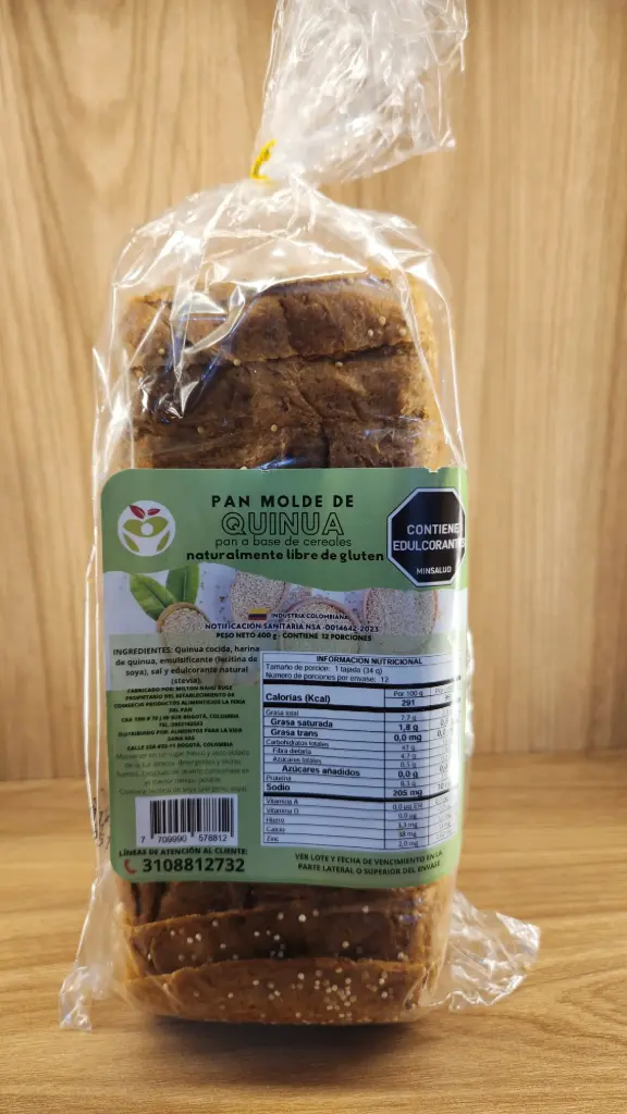 [ALIMVIDA-8] Pan Molde de Quinua x 400 Gr