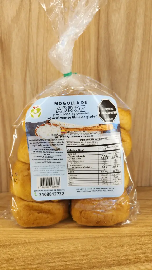 Pan Mogolla de Arroz x 330 Gr