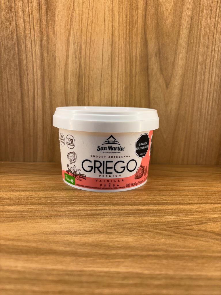 Griego vainilla fresa 550g